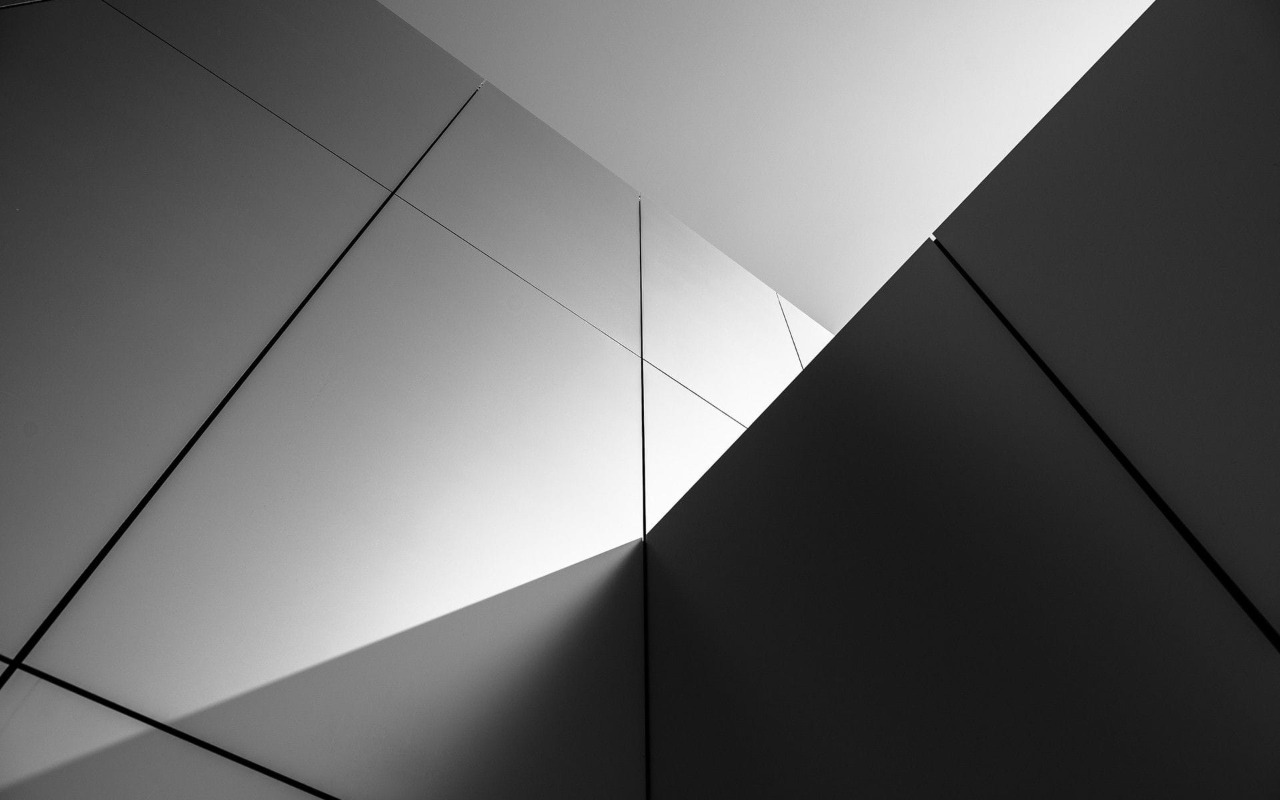 Formes géométriques en noir et blanc